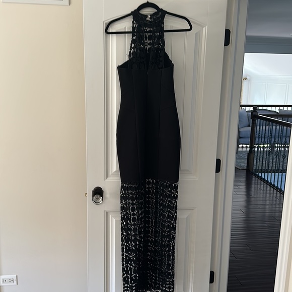 Black Nicolas brand long dress illusion with crochet - Picture 6 of 14